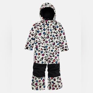 Burton Rainbow Hunter Multicolor Leopard Print Snowsuit size 3T
